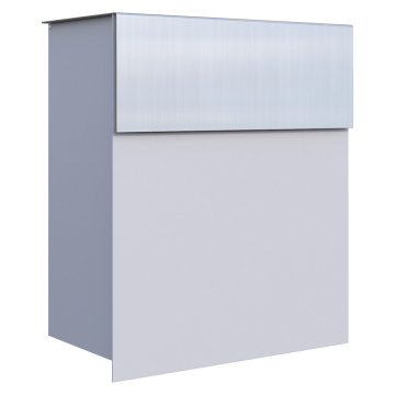 Alto White Mailbox with Stainless Steel Door