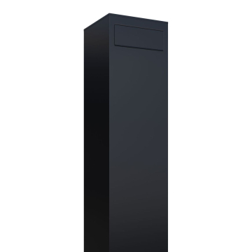 Matera Standing Mailbox in Black | Rear Retrieval