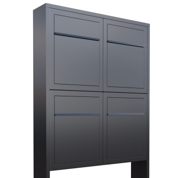 Base for Four Mailbox System, Anthracite
