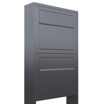 Elegance for Two Mailbox System Anthracite