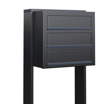 Cube Mailbox System for Three, Anthracite