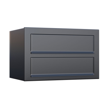 Cube Two-Person Mailbox - Anthracite