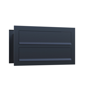 Noto for Two Through-the-Wall Mailbox in Black