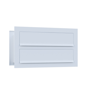 Noto for Two Through-the-Wall Mailbox in White
