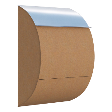 Jumbo rust-look mailbox with stainless steel door