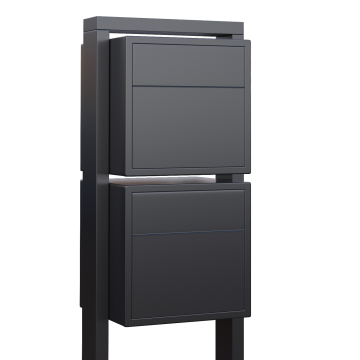Soprano Two-Unit Mailbox System, Anthracite