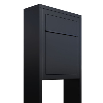 Post mount mailbox base black