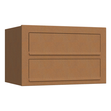 Cube Two-Person Mailbox, Rust
