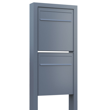 Latina Free-Standing Mailbox for Two, Anthracite