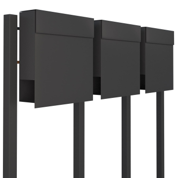 Manhattan Three-Unit Mailbox System - Anthracite
