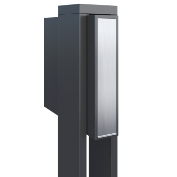 Anthracite Mailbox with Stainless Steel Flap
