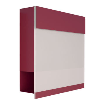 Manhattan Special White Red Mailbox with White Acrylic Plate