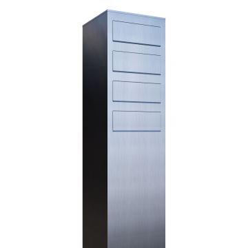 Matera for Four Stainless Steel Mailbox | Rear Removal