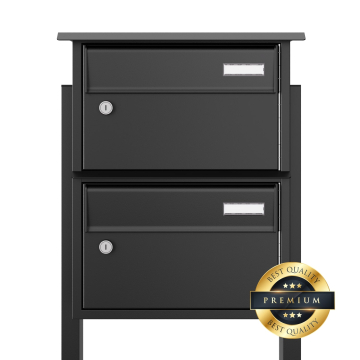 Stellina Two-Unit Mailbox System in Black