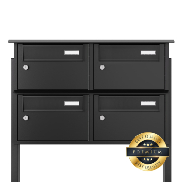 Armonia Four-Unit Mailbox System in Black