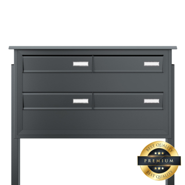 Sogno Mailbox System for Four in Anthracite