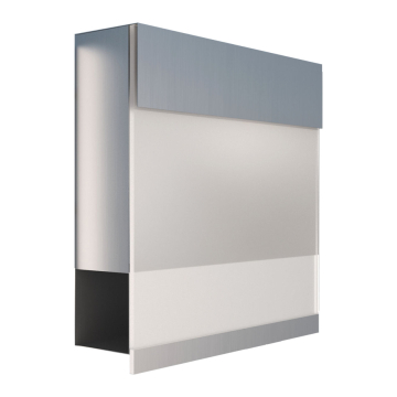 Manhattan Special White Stainless Steel Mailbox with White Acrylic Plate