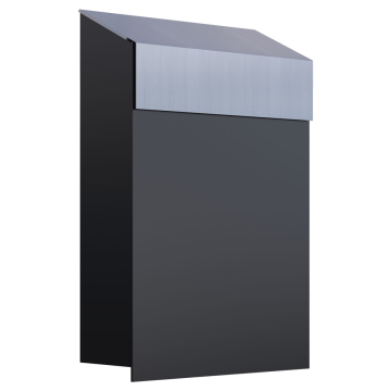 Mailbox Baby Box Black with Stainless Steel Door