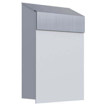 Mailbox Baby Box White with Stainless Steel Door