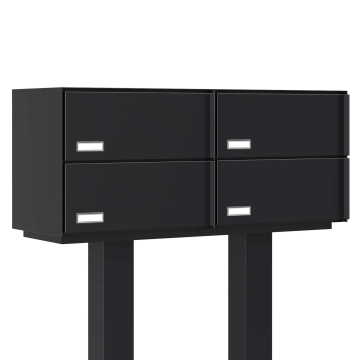 Copenhagen Mailbox System for Four, Black