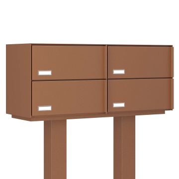 Copenhagen Mailbox System for Four, Stainless Steel