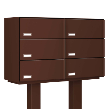 Copenhagen Mailbox System for Six Brown | V