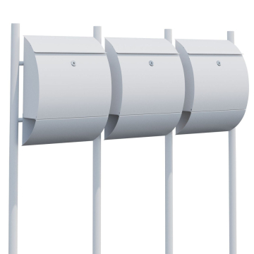 Sunshine for Three White Mailbox System