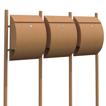 Sunshine for Three Rust Finish Mailbox System