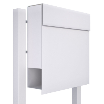 Manhattan White Freestanding Mailbox