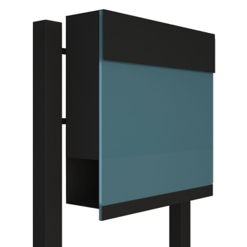 Freestanding Mailbox Manhattan Special Blue Black