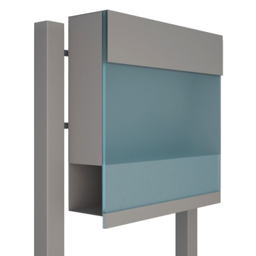 Freestanding Mailbox - Manhattan Special - Blue-Gray Metallic