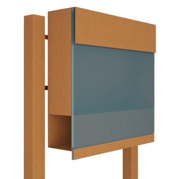 Manhattan Special Blue Rost Freestanding Mailbox