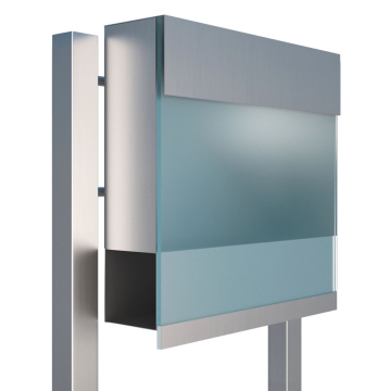 Manhattan Special Blue Stainless Steel Freestanding Mailbox