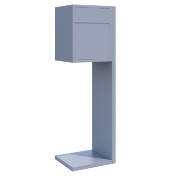 Freestanding Hermes Gray Metallic Mailbox