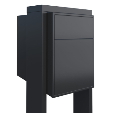 Freestanding Mailbox Big Flag Black