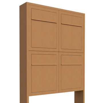 Mailbox system Base for Four, rust color