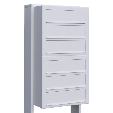 Cube Mailbox System for Six, White
