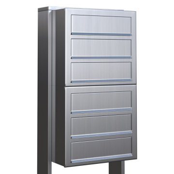 Cube for Six Stainless Steel Mailbox System
