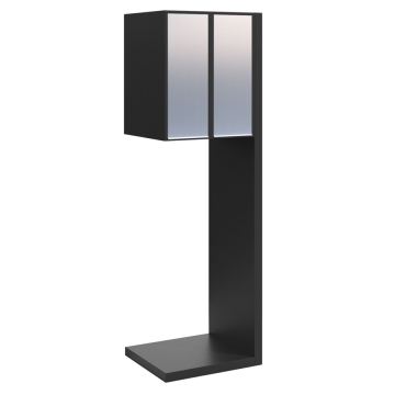 Hermes Clone Mailbox for Two, Black with Stainless Steel Flap