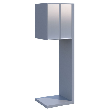 Hermes Clone Mailbox System for Two, Gray Metallic with Stainless Steel Flap