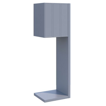 Hermes Clone Mailbox System for Three, Gray Metallic