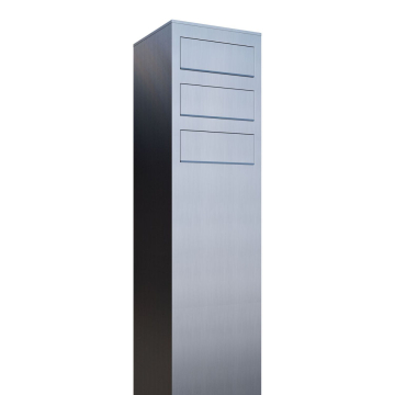 Monolith Mailbox System for Three, Stainless Steel