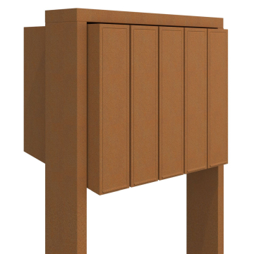 Mailbox with Flag for Five Residences