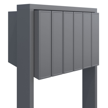 Mailbox system Flag for Six Gray Metallic