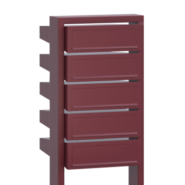 Mailbox Unit Stairs for Five Red