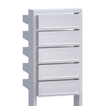 Mailbox unit Stairs for Five, White