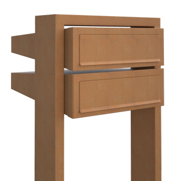 Mailbox Unit Stairs for Two Rust