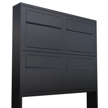 Elegance for Four Mailbox System, Black