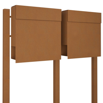 Manhattan for Two Mailbox System - Rust Finish