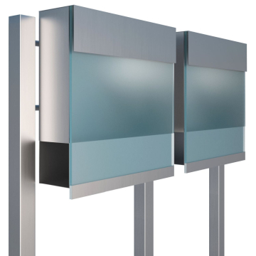 Manhattan Special Blue for Two Stainless Steel Mailbox System
